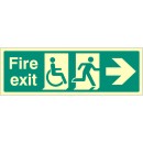 HTM Fire Exit - Arrow Up / Straight On