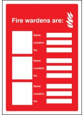 Fire Wardens Are (3 Names - Locations and Numbers)