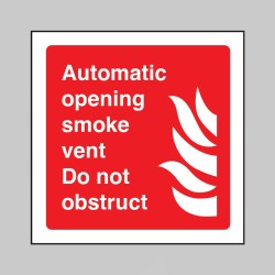Automatic Opening Smoke Vent - Do Not Obstruct - Automatic Opening Smoke Vent - Do Not Obstruct -