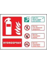 Hydrospray Extinguisher Identification