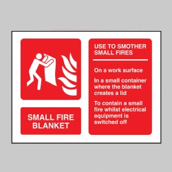 Small Fire Blanket - Extinguisher Identification - Small Fire Blanket - Extinguisher Identification -
