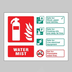 Water Mist - Class AF Extinguisher Identification - Water Mist - Class AF Extinguisher Identification -