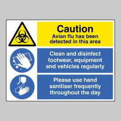 Caution - Avian Flu has been Detected in this Area - Caution - Avian Flu has been Detected in this Area -