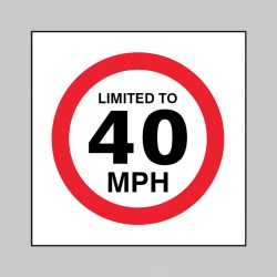 Limited to 40mph - 
