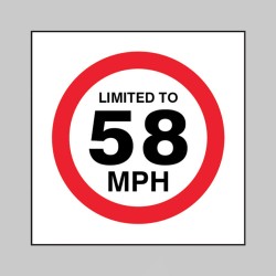 Limited to 58mph - 