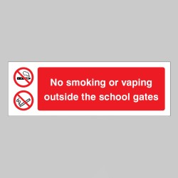 No Smoking or Vaping Outside the School Gates No Smoking or Vaping Outside the School Gates