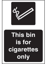 This Bin Is for Cigarettes Only