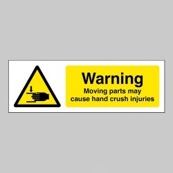 Warning - Moving Parts may cause Hand Crush Injuries - Warning - Moving Parts may cause Hand Crush Injuries -