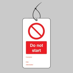 Do Not Start - Double Sided Tags (Pack of 10) - 
