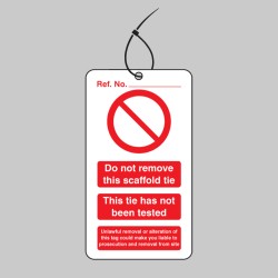Scaffold Tie Do Not Remove - Double Sided Tags (Pack of 10) - 