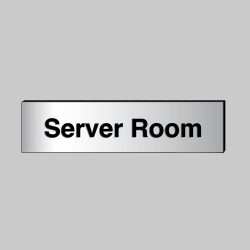 Server Room - Engraved - Aluminium / Brass Effect - Server Room - Engraved - Aluminium / Brass Effect -