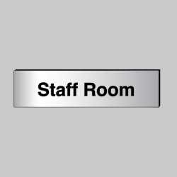 Staff Room - Engraved - Aluminium / Brass Effect - Staff Room - Engraved - Aluminium / Brass Effect -