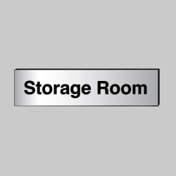 Storage Room - Engraved - Aluminium / Brass Effect - Storage Room - Engraved - Aluminium / Brass Effect -