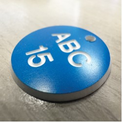 Single Engraved Valve Tag - Single Engraved Valve Tag -