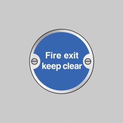Fire Exit Keep Clear Disc - Fire Exit Keep Clear Disc -