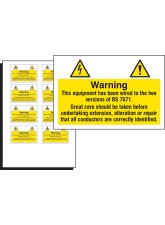 Warning - Wired to the Two Versions - Labels