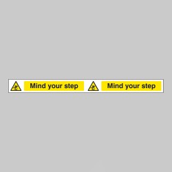 Mind Your Step - Self Adhesive Vinyl - 400 x 35mm - 
