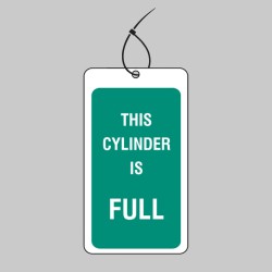 This Cylinder Is Full - Safety Tag (Pack of 10) - 