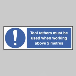 Tool Tethers must be used when Working - 