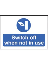 Switch Off When Not in Use - Label