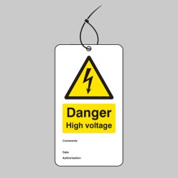 Danger - High Voltage - Double Sided Safety Tag - 