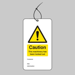 Lockout Tag - Caution - this Machinery Has Been Locked Out (Pack of 10) - 