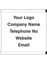 Your Message Here - Banner with Loops - 1270 x 1270mm
