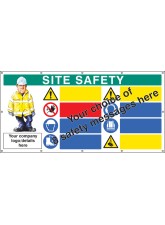Custom Site Safety Banner - Select 8 Safety Messages - Add Logo & Details