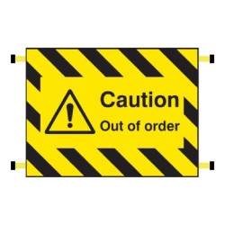 Door Screen Sign - Caution - Out of Order - 