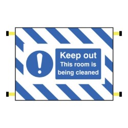 Door Screen Sign - Keep Out - This Room Is Being Cleaned - 