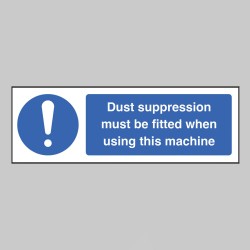 Dust Suppression must be Fitted when using this Machine - Dust Suppression must be Fitted when using this Machine -