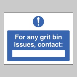 For Any Grit Bin Issues, Contact: - For Any Grit Bin Issues, Contact: -