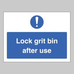 Lock Grit Bin after Use - Lock Grit Bin after Use -