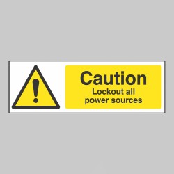 Caution - Lockout all Power Sources - Caution - Lockout all Power Sources -