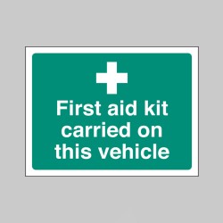 First Aid Kit Carried On this Vehicle - Window Sticker - 