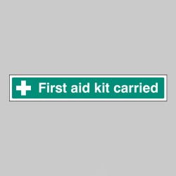 First Aid Kit Carried - Window Sticker - 