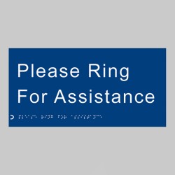 Braille - Please Ring for Assistance - 