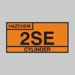 2SE Cylinder Storage Placard Aluminium - Retro-Reflective - 