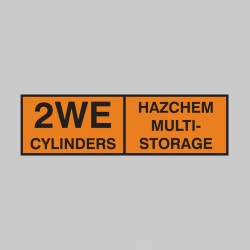 2WE Multi Cylinder Storage Placard Aluminium - Retro-Reflective - 