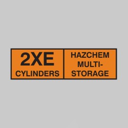 2XE Multi Cylinder Storage Placard Aluminium - Retro-Reflective - 
