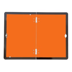 Folding Hazard Warning - Vehicle Plate - Reflective Aluminium - 