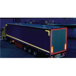 Red Lorry Marking Contour Tape  (Curtain Vehicle) - 
