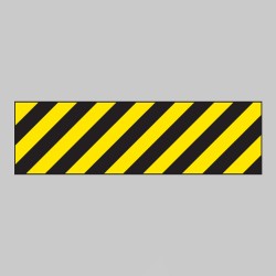 Hazard Marker (Left Hand) - Reflective Aluminium - 