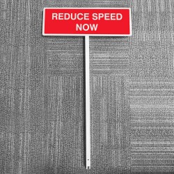 Reduce Speed Now - Verge Sign - 