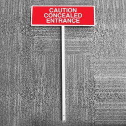 Caution - Concealed Entrance Verge Sign - Caution - Concealed Entrance Verge Sign -