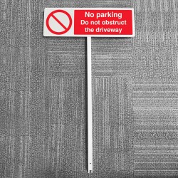 No Parking - Do not Obstruct the Driveway Verge Sign - No Parking - Do not Obstruct the Driveway Verge Sign -