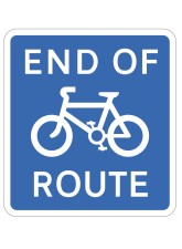 End of Cycle Route - Class R2 - Permanent