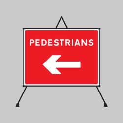Fold Up Sign - Pedestrians Arrow Left / Right - 