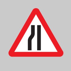 Fold Up Sign - Road Narrows Left - 