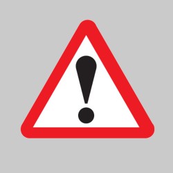 ! - Fold Up Sign - Warning with Text Variant Options - 